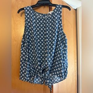 Blue and White LOFT Blouse